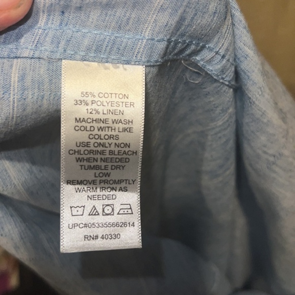 Haggar | Men's Button Up | Size Med | Light Blue | Thin‎ - Picture 7 of 7